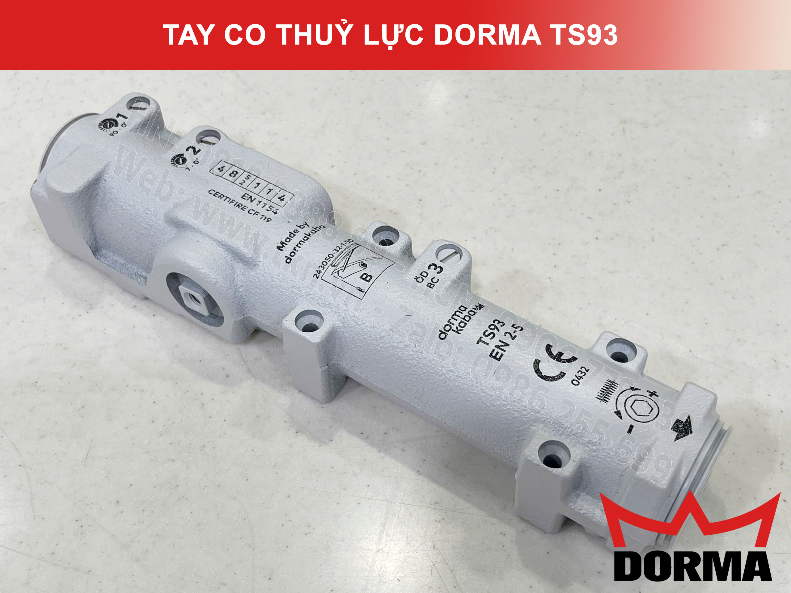 Tay co thuỷ lực Dorma chiều ngang cửa tối đa 1600mm TS93 13
