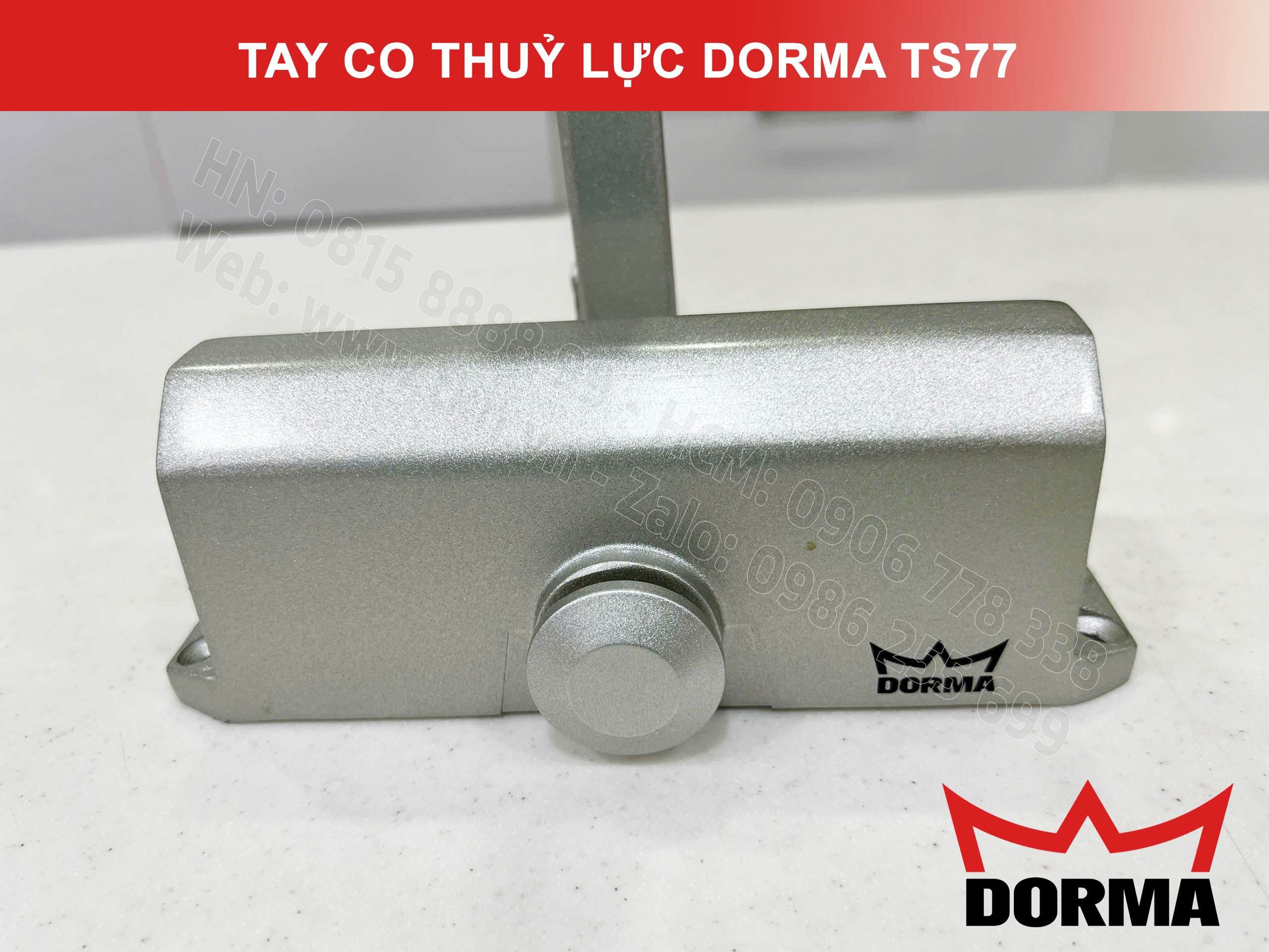 Tay co thuỷ lực Dorma chiều ngang cửa tối đa 1100mm TS77 8