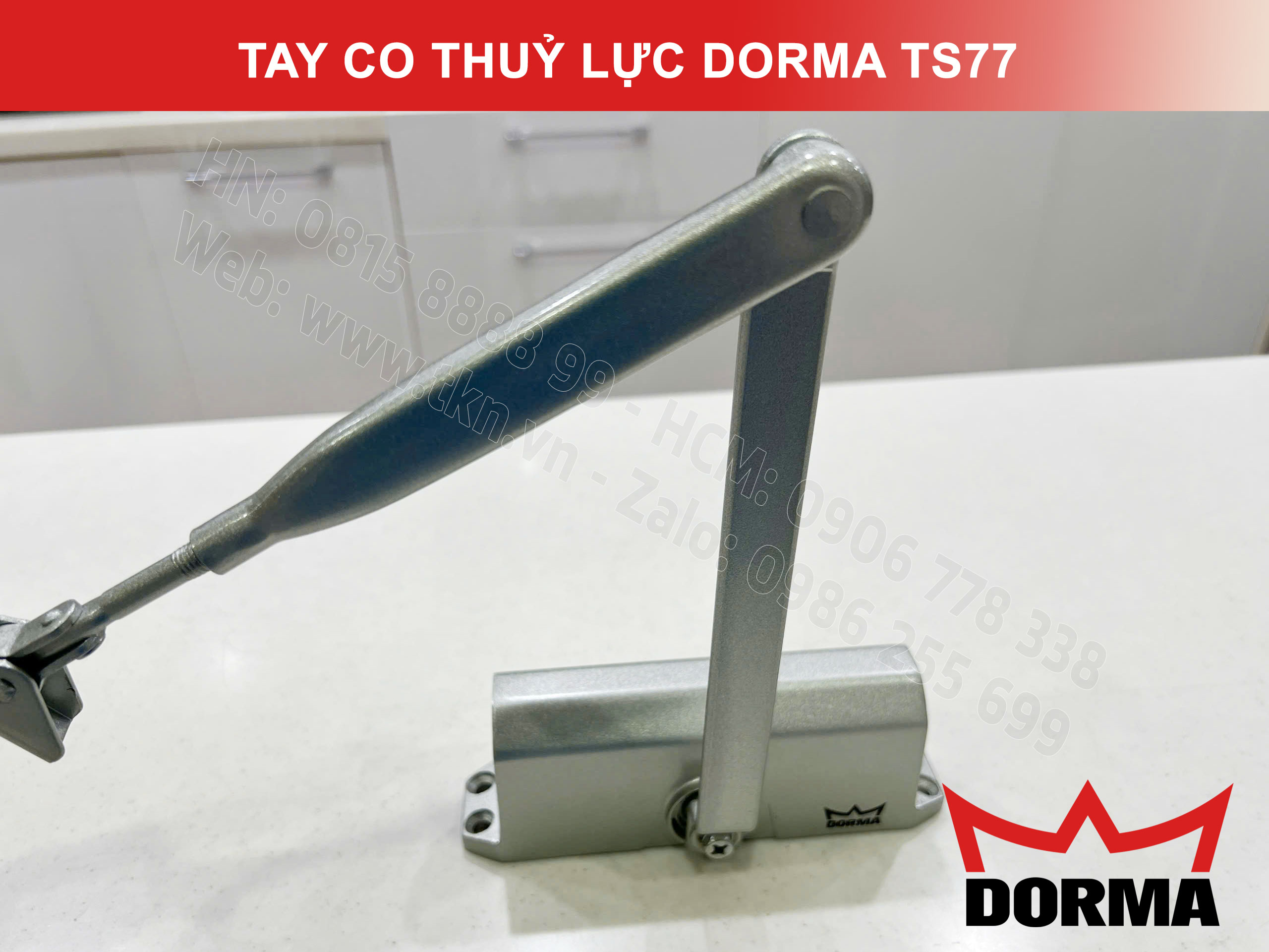 Tay co thuỷ lực Dorma chiều ngang cửa tối đa 1100mm TS77 6