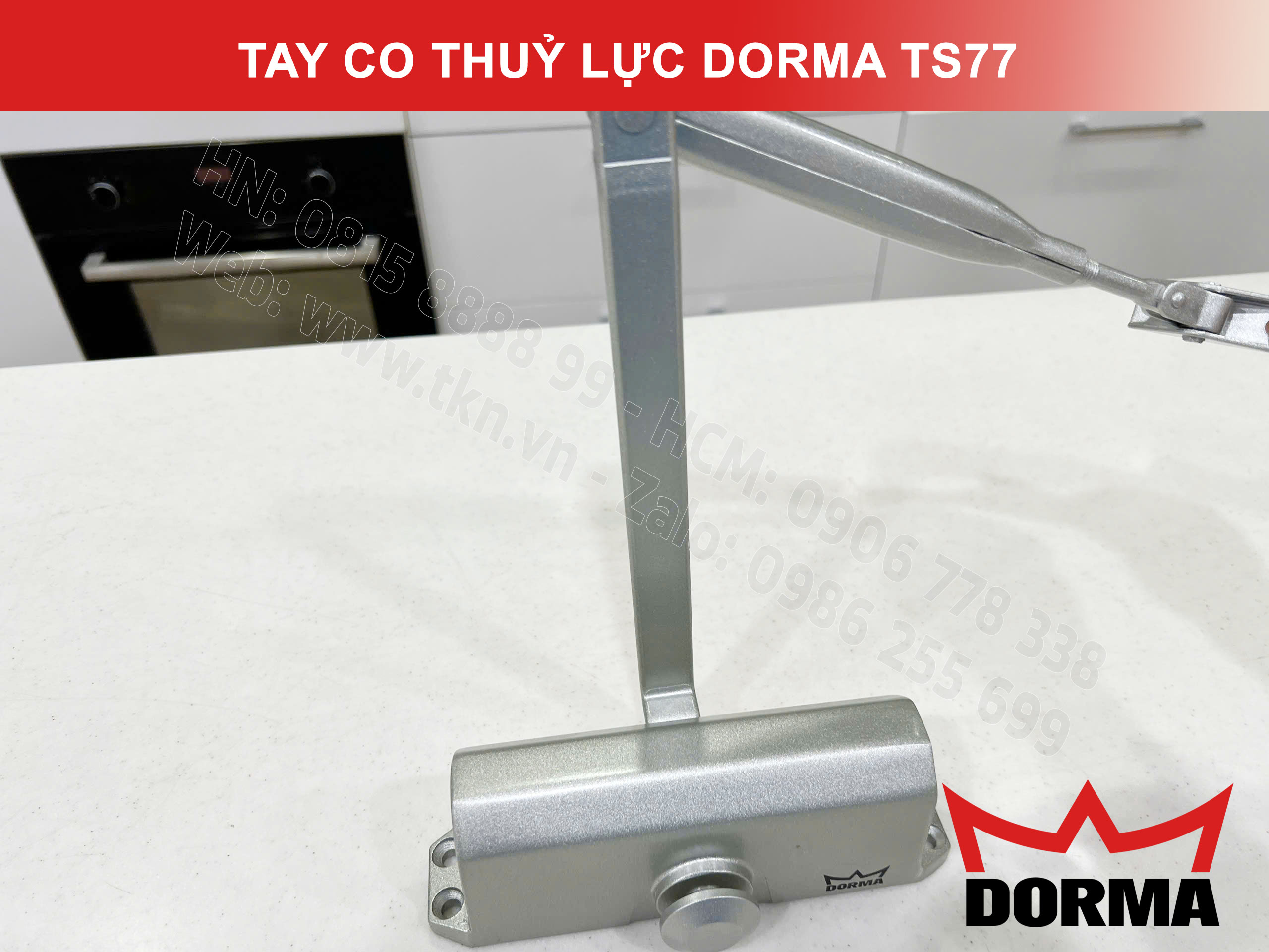 Tay co thuỷ lực Dorma chiều ngang cửa tối đa 1100mm TS77 5