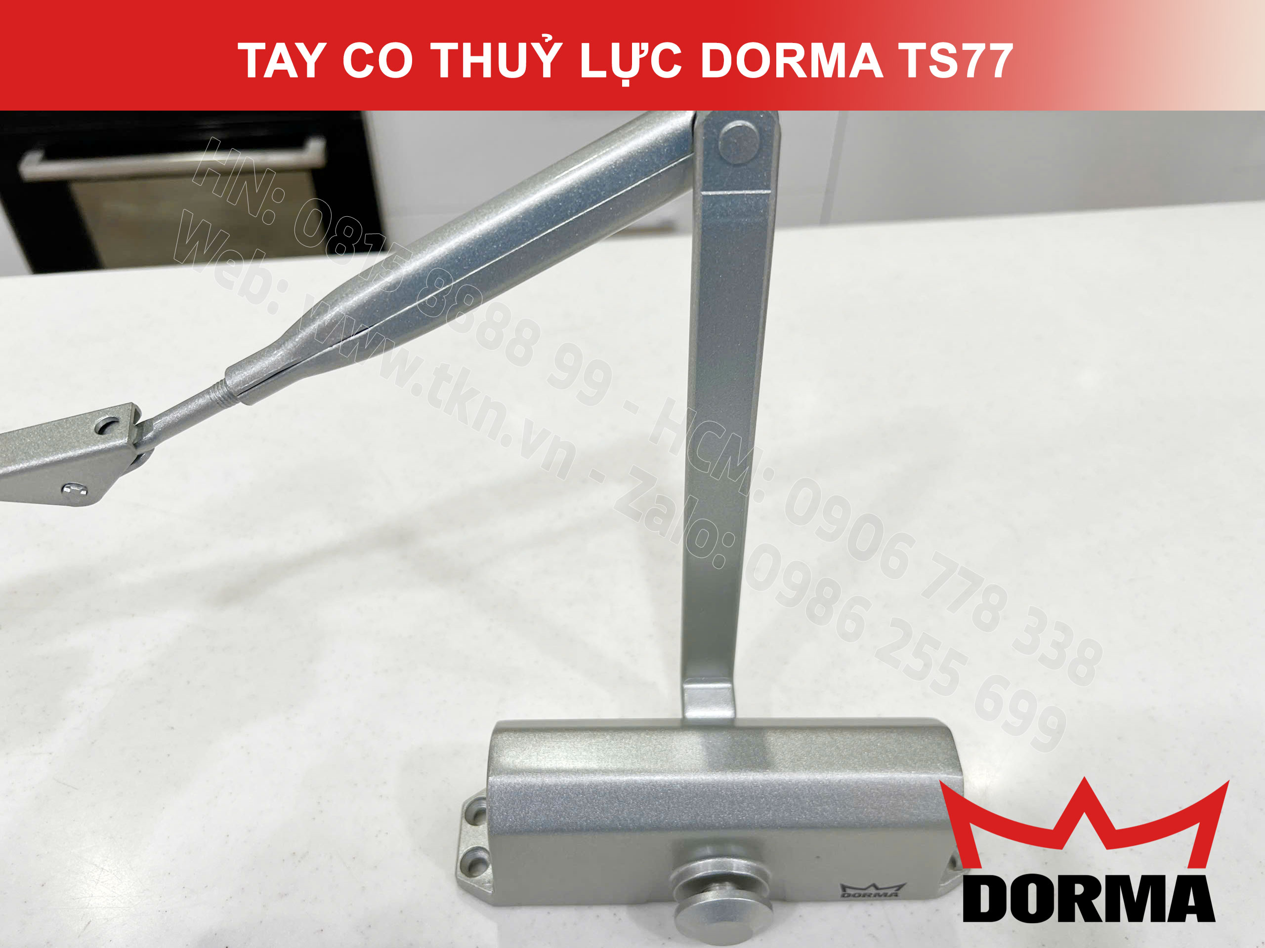 Tay co thuỷ lực Dorma chiều ngang cửa tối đa 1100mm TS77 4