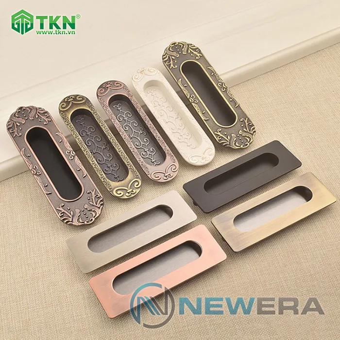 Tay nắm âm hợp kim kẽm hoài cổ Châu Âu NE774.128CF