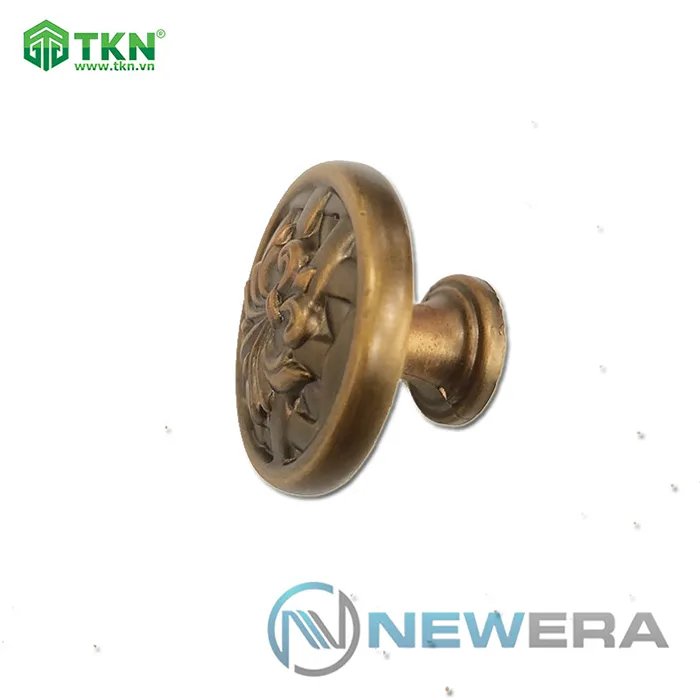 Tay nắm tủ hợp kim kẽm hoa văn màu đồng cổ NE2825.000CF 2