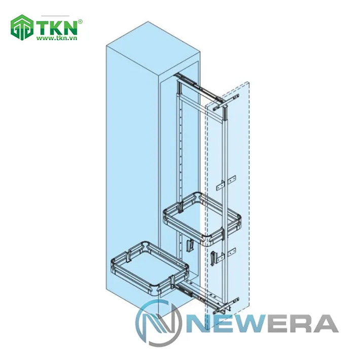 Tủ đồ khô NewEra cánh kéo inox nan 304 6 tầng 6 rổ NE666.400 7
