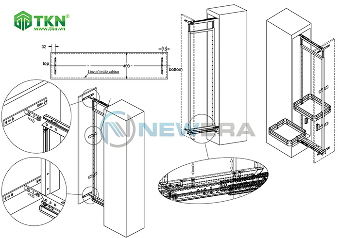 Thiết kế Tủ đồ khô Newera NE030740C