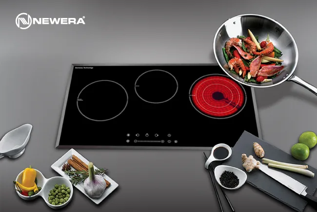 Bếp 3 vùng nấu NewEra 2 từ 1 hồng ngoại NE7855IC