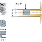 Cam nối Titus kẽm cao cấp gỗ dày tối thiểu 16mm 5579