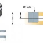 Cam nối Titus kẽm cao cấp gỗ dày tối thiểu 12mm 9406