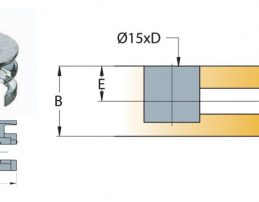 Cam nối Titus 09492 gỗ dày tối thiểu 18/19mm