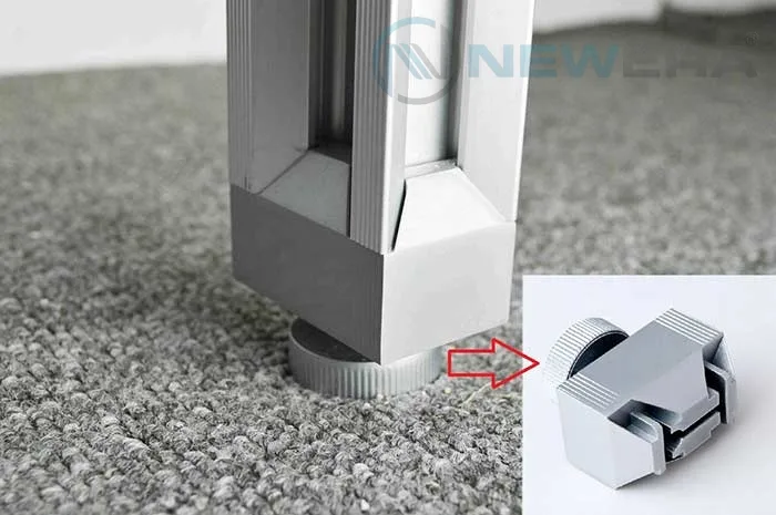 Chân đế thanh chống chịu lực điều chỉnh độ cao dài 30mm NE4174.200