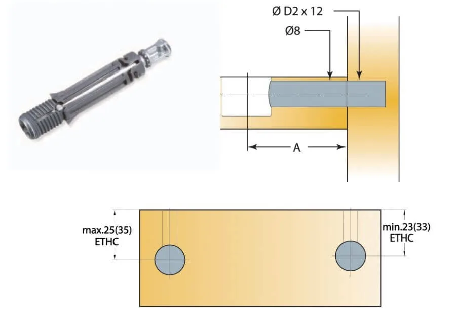 Chốt nối Titus kẽm cao cấp dài 24mm lắp nhanh 5453