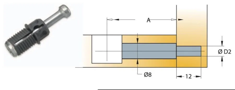 Chốt nối Titus kẽm cao cấp dài 24mm lắp nhanh 5563