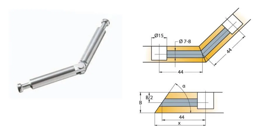 Chốt nối Titus kẽm cao cấp nối góc 5860