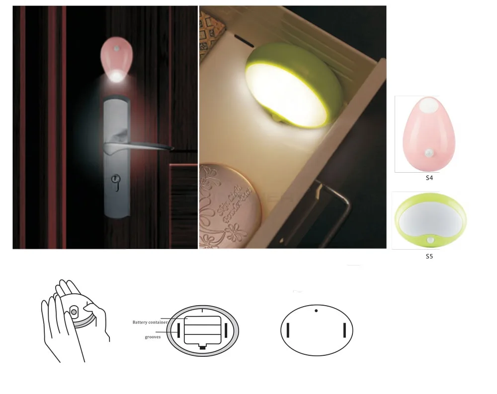 Đèn led NewEra dùng pin 0.2W cảm ứng chuyển động N4S0.2W