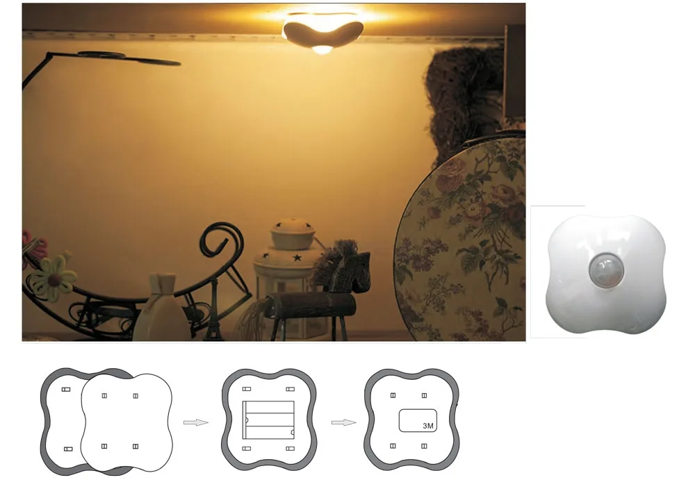 Đèn led NewEra dùng pin cảm ứng chuyển động NE6S0.7W