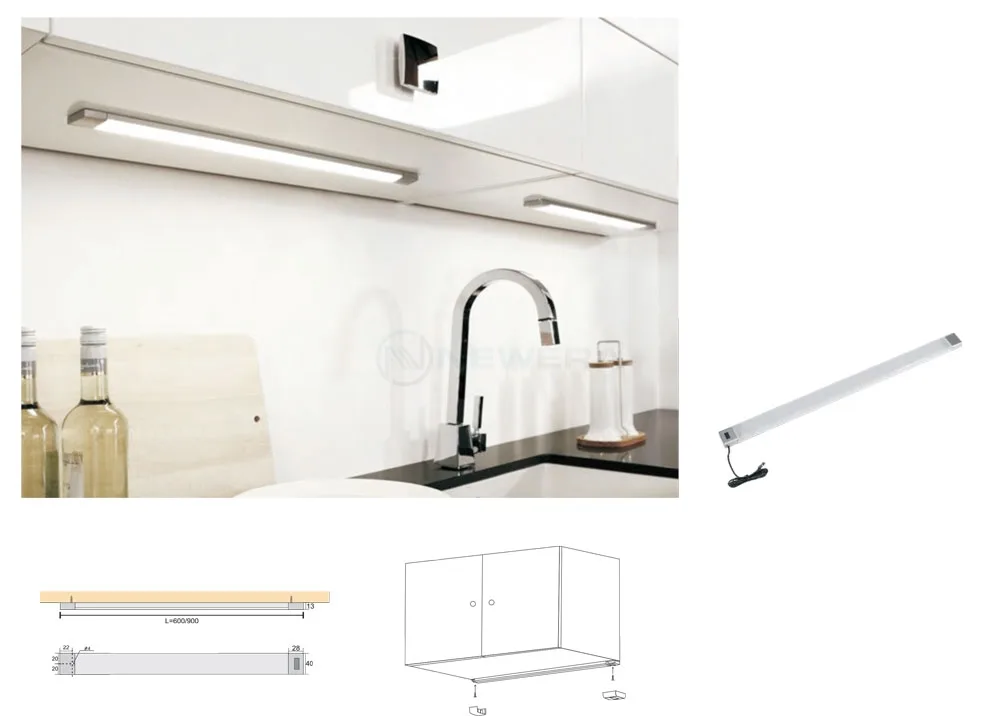 Đèn led NewEra dài 600mm cảm ứng vẫy tay NE4400.600A3.6