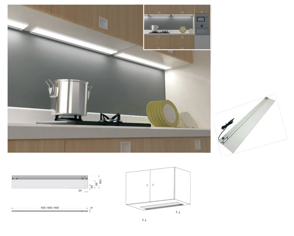 Đèn led NewEra dài 600mm lắp nổi NE4A11.600A8.0