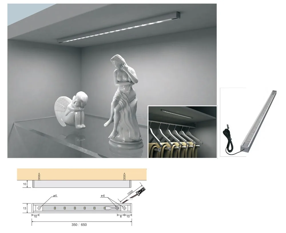 Đèn led NewEra dài 650mm lắp nổi NE2300.650A2.18