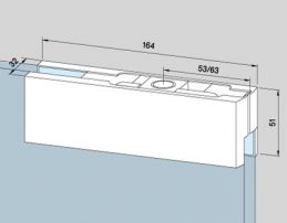 Kẹp kính bản lề sàn Dorma PT20