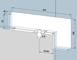 Kẹp kính bản lề sàn Dorma PT40