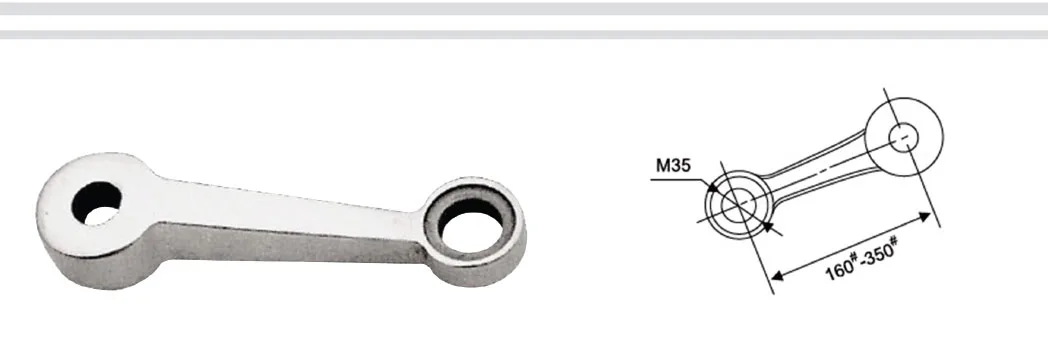 Kẹp kính chân nhện NewEra dài 220mm NE141L220