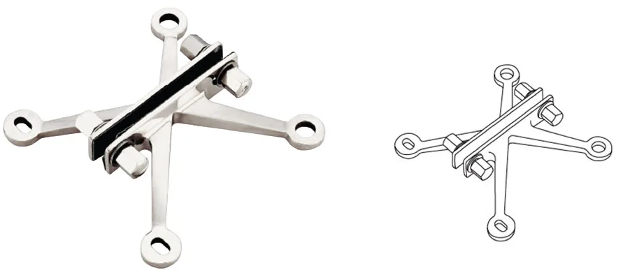 Kẹp kính chân nhện NewEra dài 250mm NE146L250