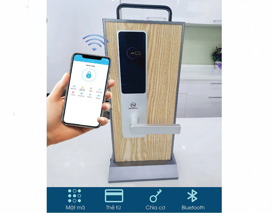 Khóa thẻ từ sử dụng mobile NewEra inox 304 NE9999HA99