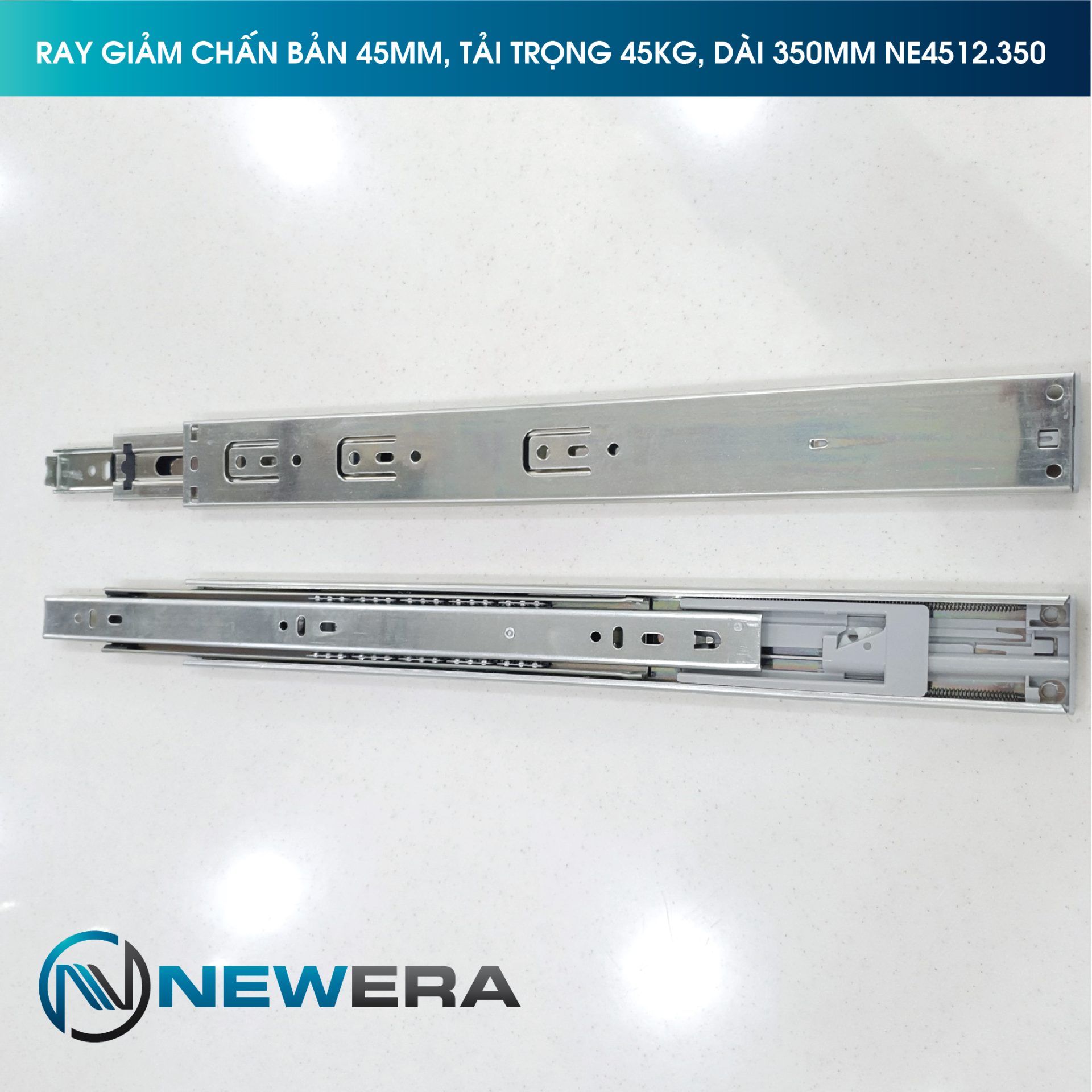 Ray bi giảm chấn 350mm 3 tầng NewEra NE4512.350