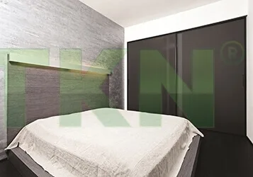 Ray cửa trượt lùa Henderson Double 3 cánh 800mm W24