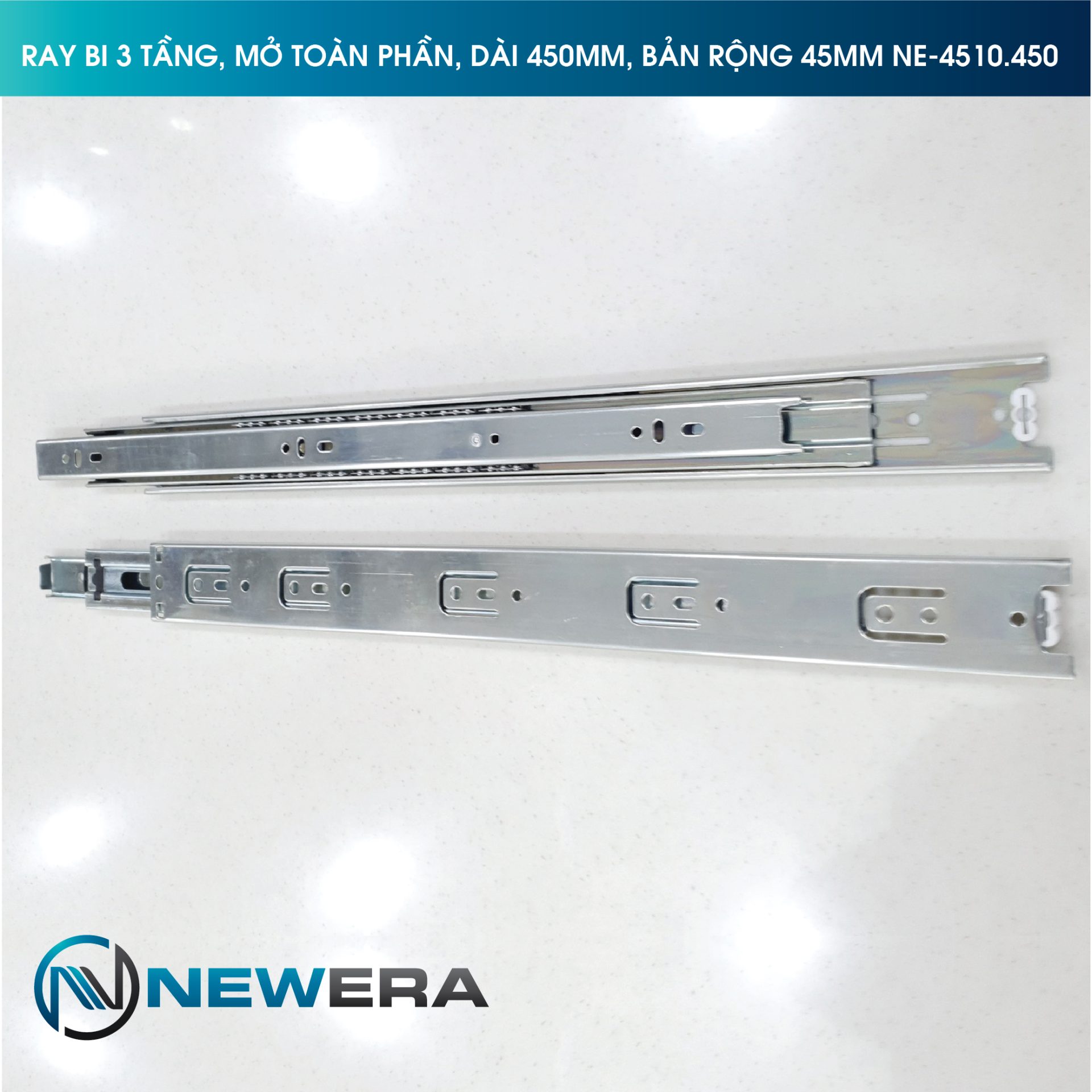 Ray trượt bi - 3 tầng - tải trọng 45kg