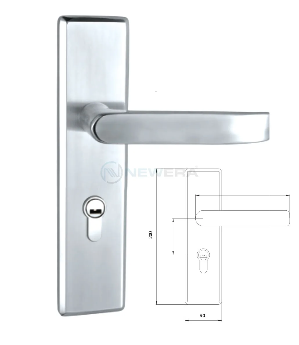 Tay gạt khóa cửa NewEra inox 304 NE0809MA