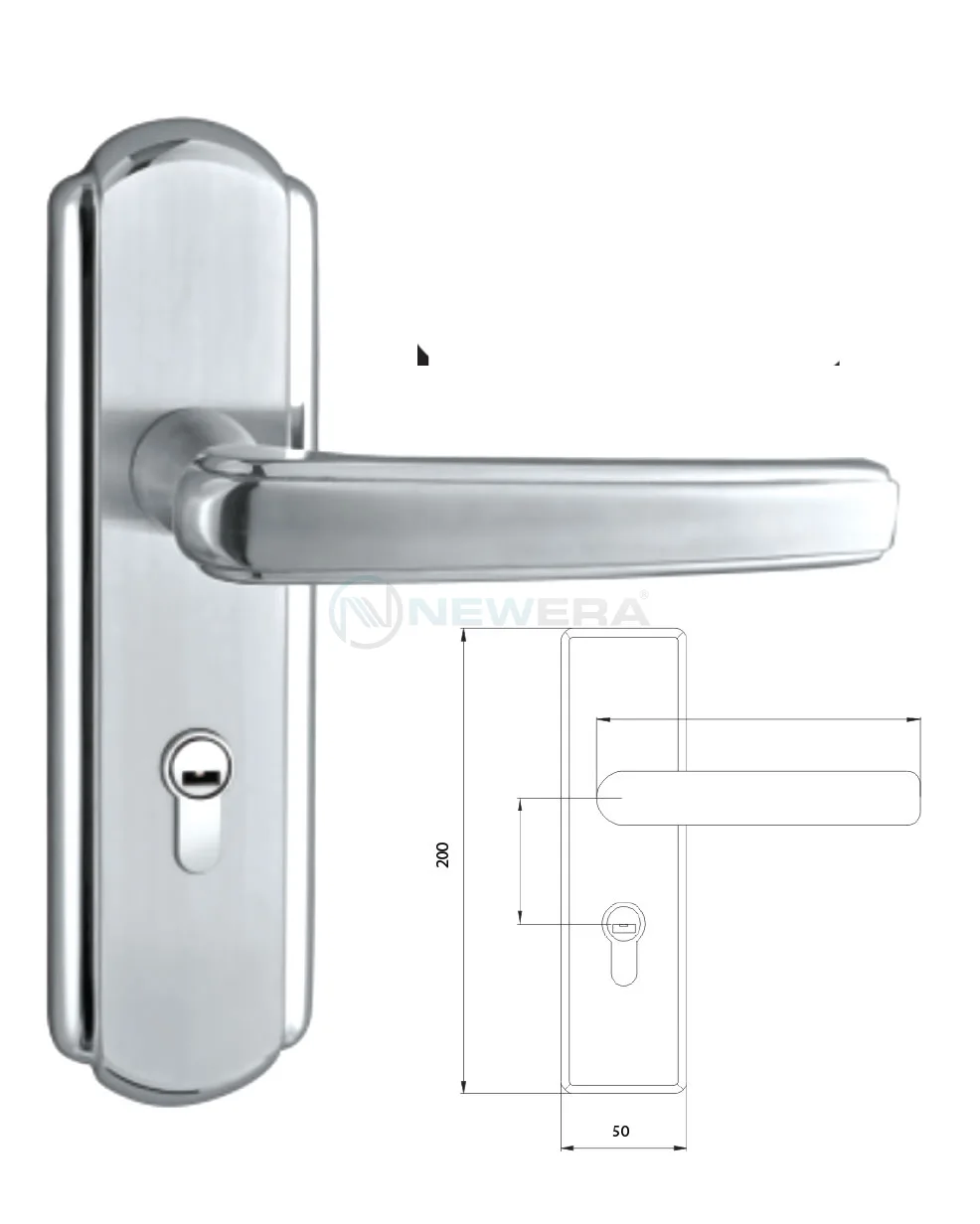 Tay gạt khóa cửa NewEra inox 304 NE0905MA