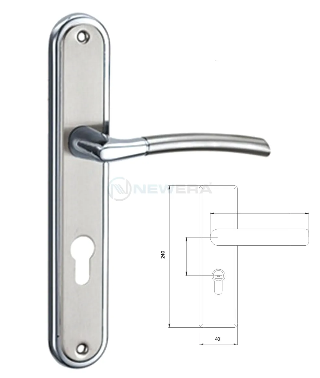 Tay gạt khóa cửa NewEra hợp kim NE1001AB