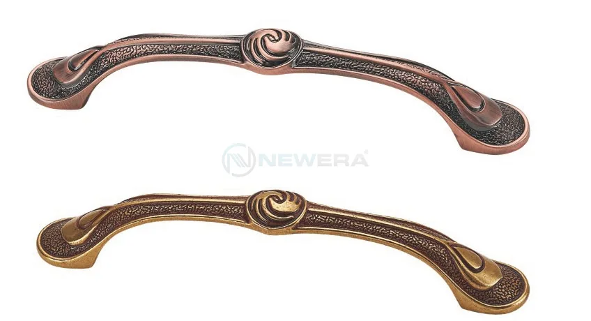 Tay nắm tủ hợp kim kẽm màu vàng đồng NE786.128AC