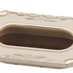 Tay nắm âm hợp kim kẽm màu sừng voi điểm vàng NE865.96IWG