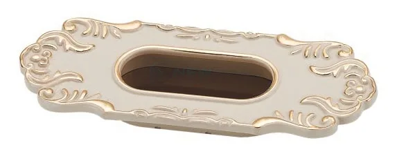 Tay nắm âm hợp kim kẽm màu sừng voi điểm vàng NE865.96IWG