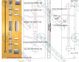 Thanh chống cong cánh tủ bếp NE026A1 - Thương hiệu NewEra 