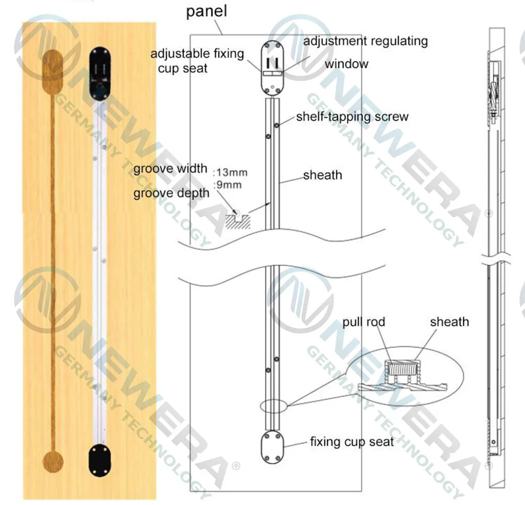 Thanh chống cong cánh tủ bếp NewEra hợp kim NE026B2