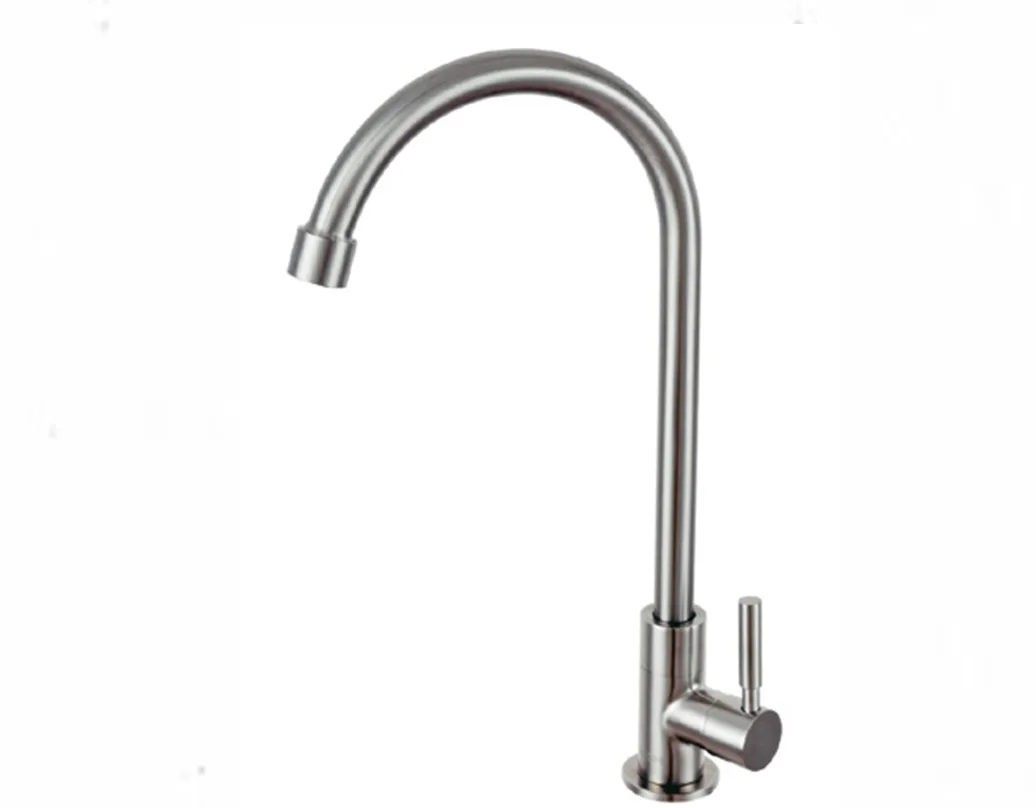 Vòi chậu rửa bếp NewEra inox 304 1 đường lạnh NE304K32