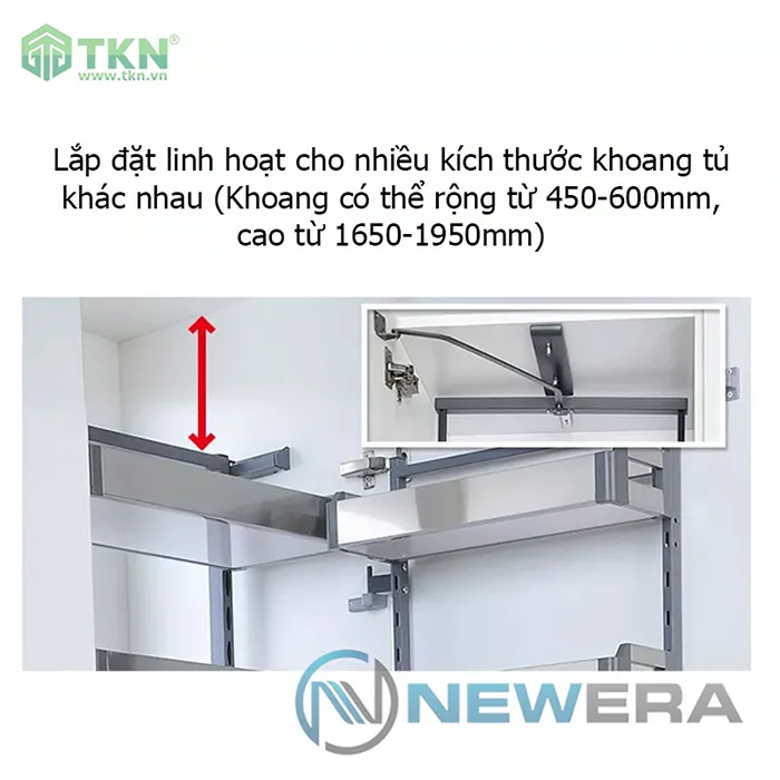 Tự do điều chỉnh khoảng cách khay tủ