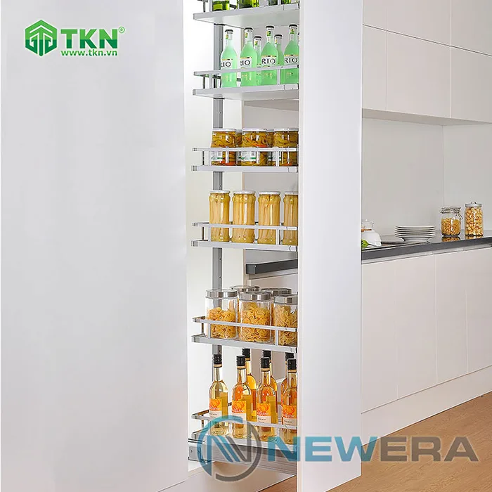 Tủ đồ khô NewEra cánh kéo đáy melamin 6 tầng 6 rổ NE466.400 1