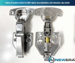 Bản lề giảm chấn tủ bếp inox 304 Newera, cong vừa, lắp nhanh 699B