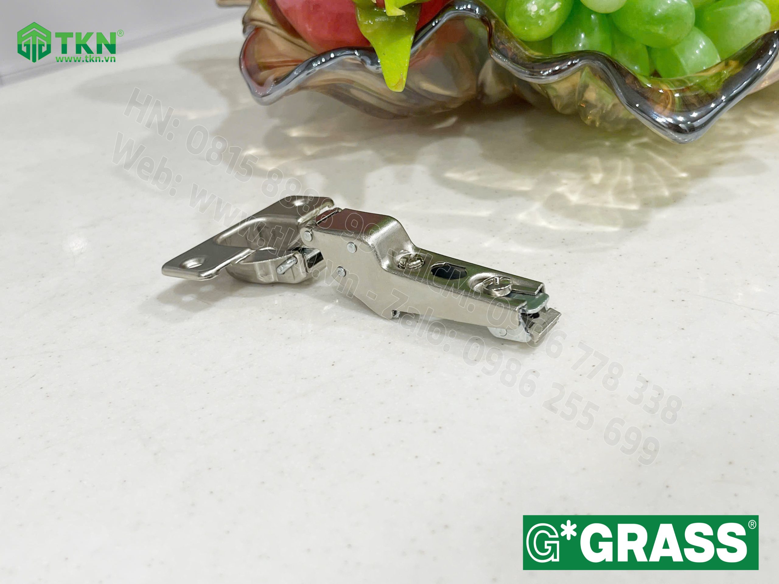 Bản lề bật Grass cong vừa lắp nhanh mở 100 độ CS04.0815 20