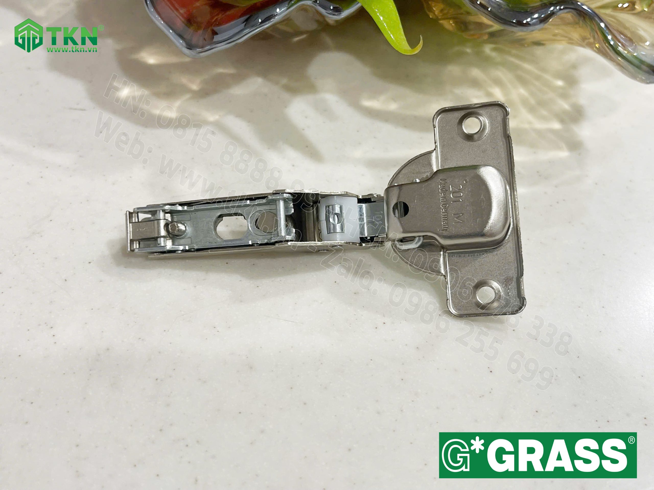 Bản lề bật Grass cong vừa lắp nhanh mở 100 độ CS04.0815 17
