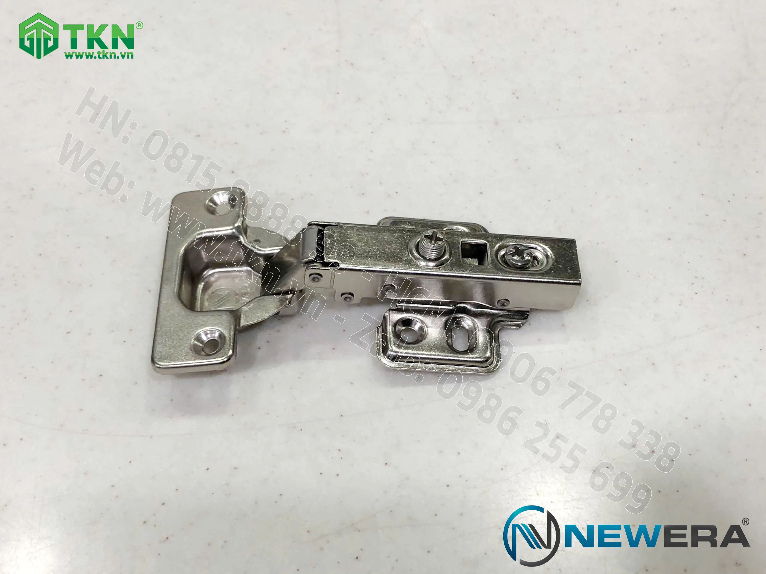 Bản lề NewEra thẳng, giảm chấn lắp thường piston đồng 628A 1