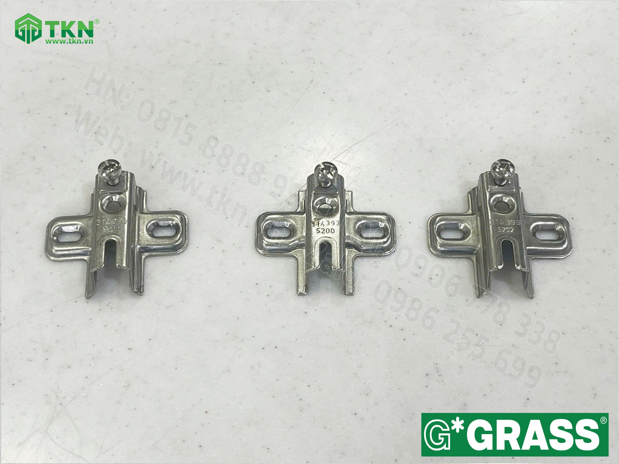 Đế bản lề tủ bếp Grass Nexis MP04.0015SSP lắp thường 9