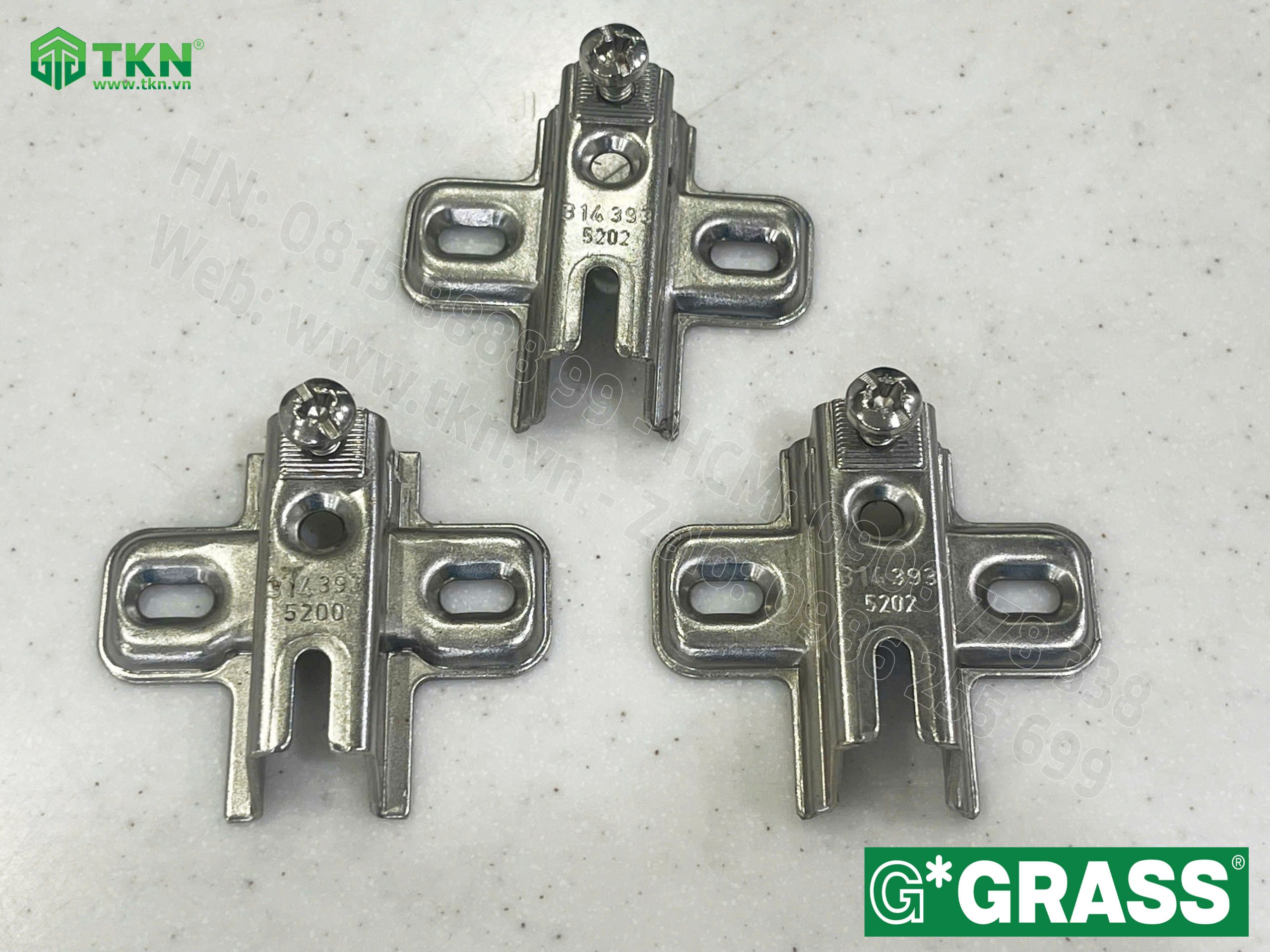 Đế bản lề tủ bếp Grass Nexis MP04.0015SSP lắp thường 6