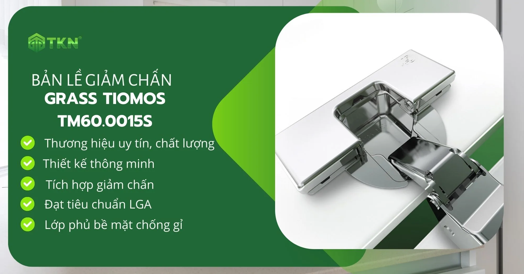 Ưu điểm bản lề giảm chấn Grass Tiomos TM60.0015S