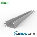 Tay nắm âm cửa hợp kim nhôm dài màu inox xẻ rãnh NE9111.3000SS 6