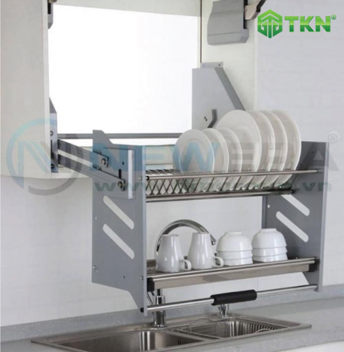 Giá bát nâng hạ 2 tầng